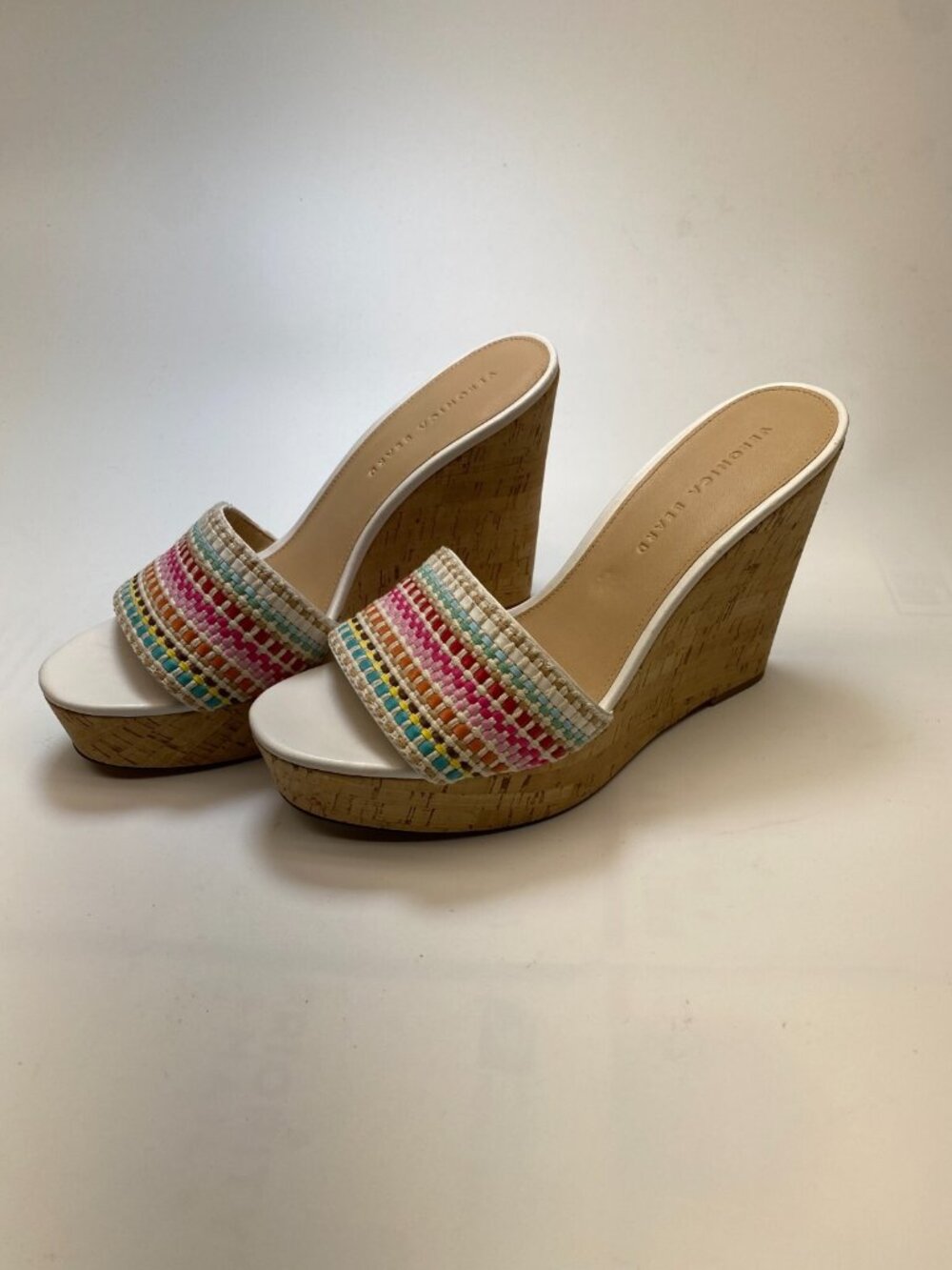 Veronica Beard Womens Dali Cork Wedge Sandal Sz 10